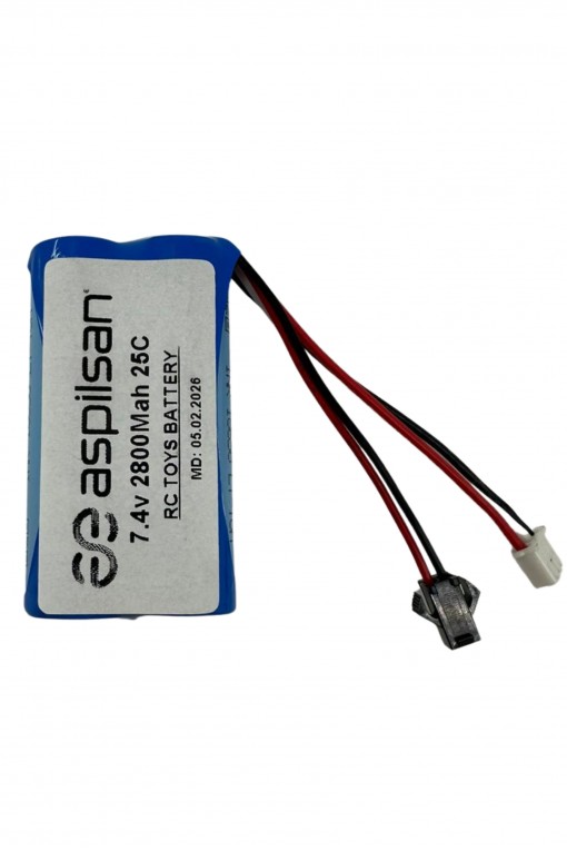 7.4v 2800Mah Rc Oyuncak Pili Siyah soketli